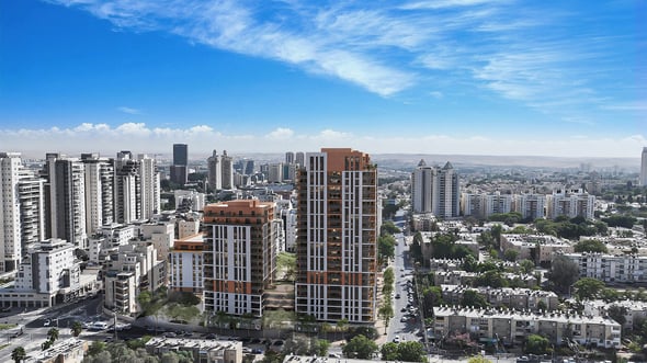 הדמיית הפרויקט במתחם ביאליק שמעוני, יזם: יניב כהן, תכנון והדמיה: ברעלי לויצקי כסיף